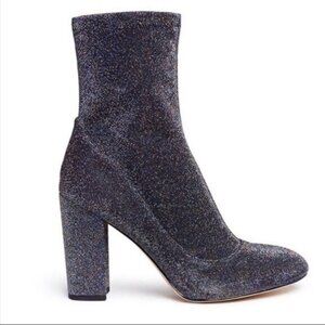 Sam Edelman Calexa Stretch Blue Glitter Sock Bootie